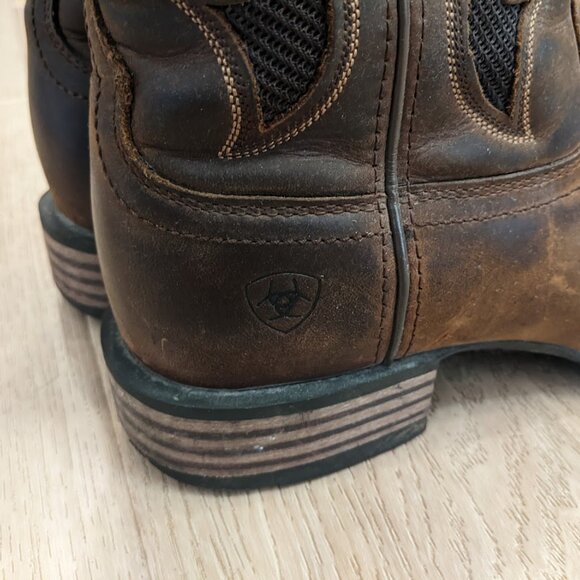 Ariat Hybrid VentTEK Western Boot Men's Sz 9.5 Distressed Tan 10031454 Square - Picture 13 of 16